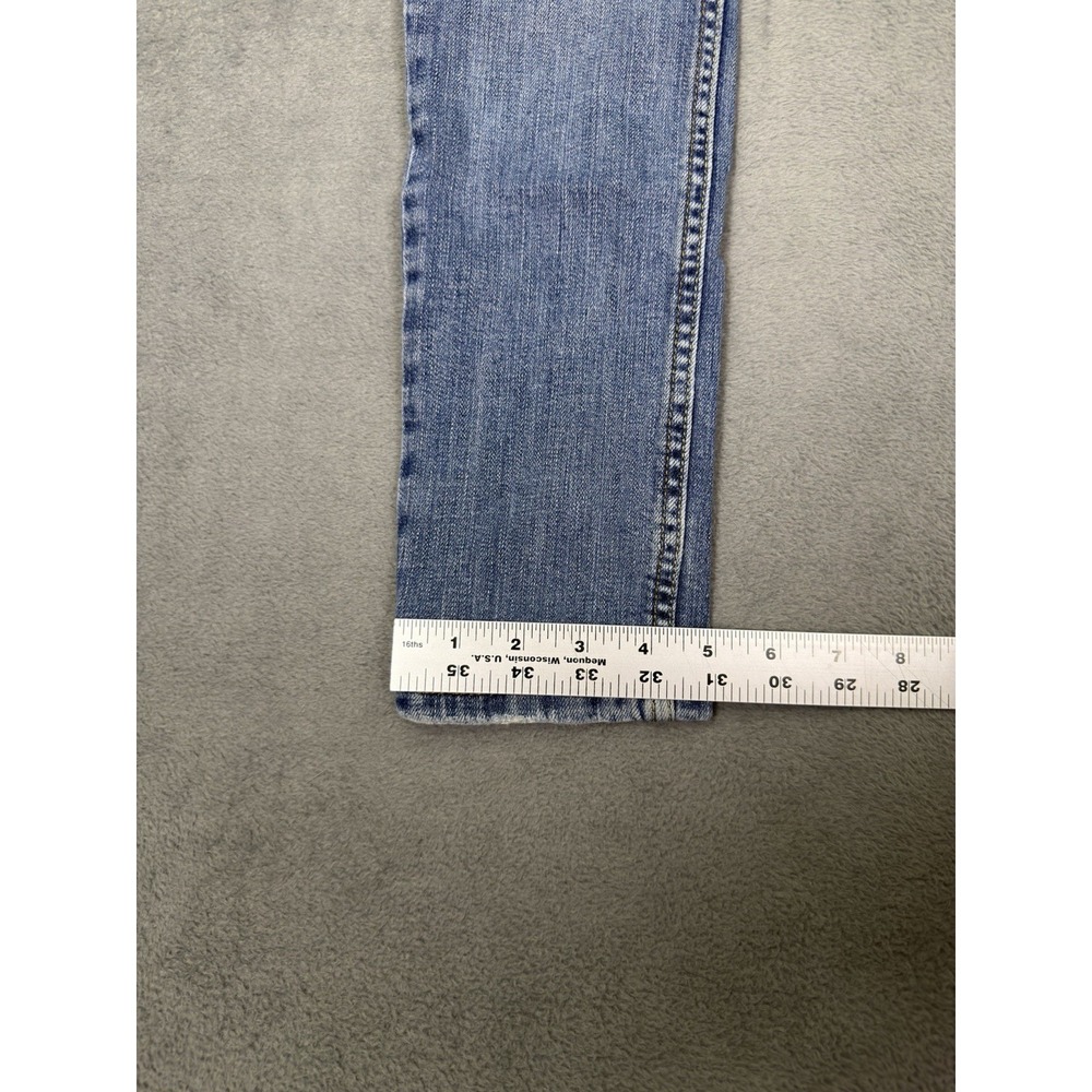Levis Jeans Womens 1‎ Blue Light Wash Distressed Denim 524 Too Superlow Skinny - Picture 6 of 10